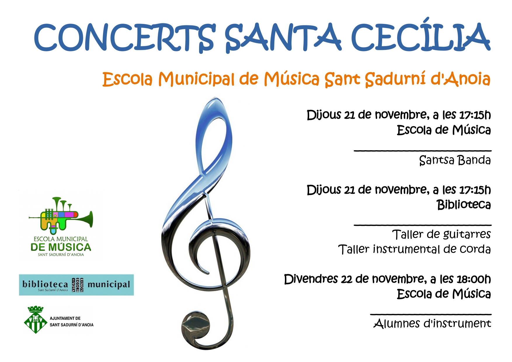 Pster Concerts Santa Ceclia