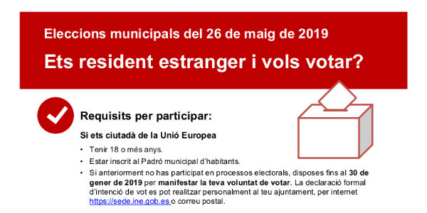 Eleccions municipals 2019 informacio previa web